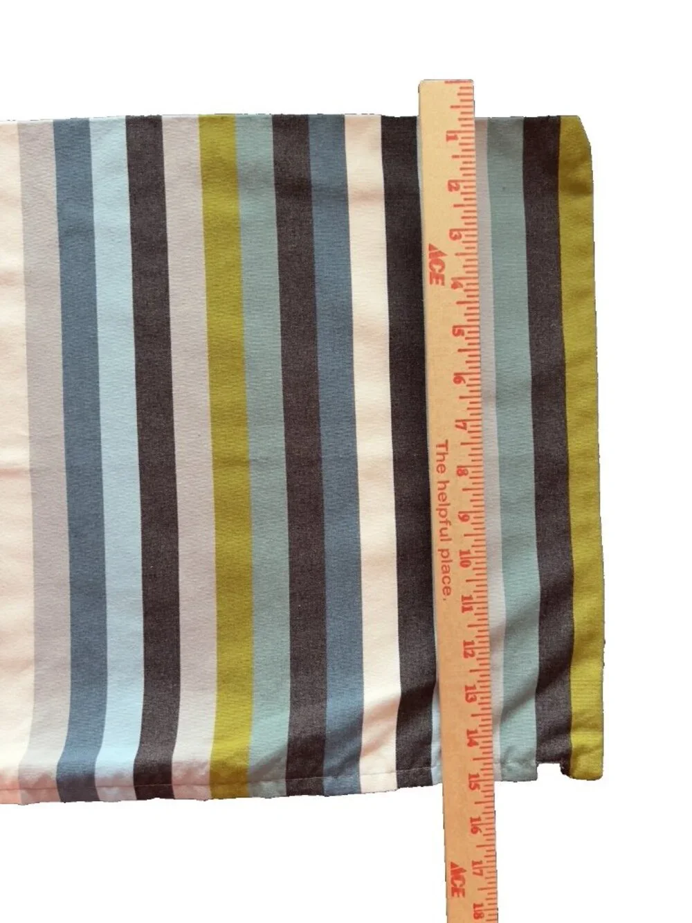 PAIR IKEA AKERMADD Pillow Covers OBLONG Modern Striped Green Blue Black White